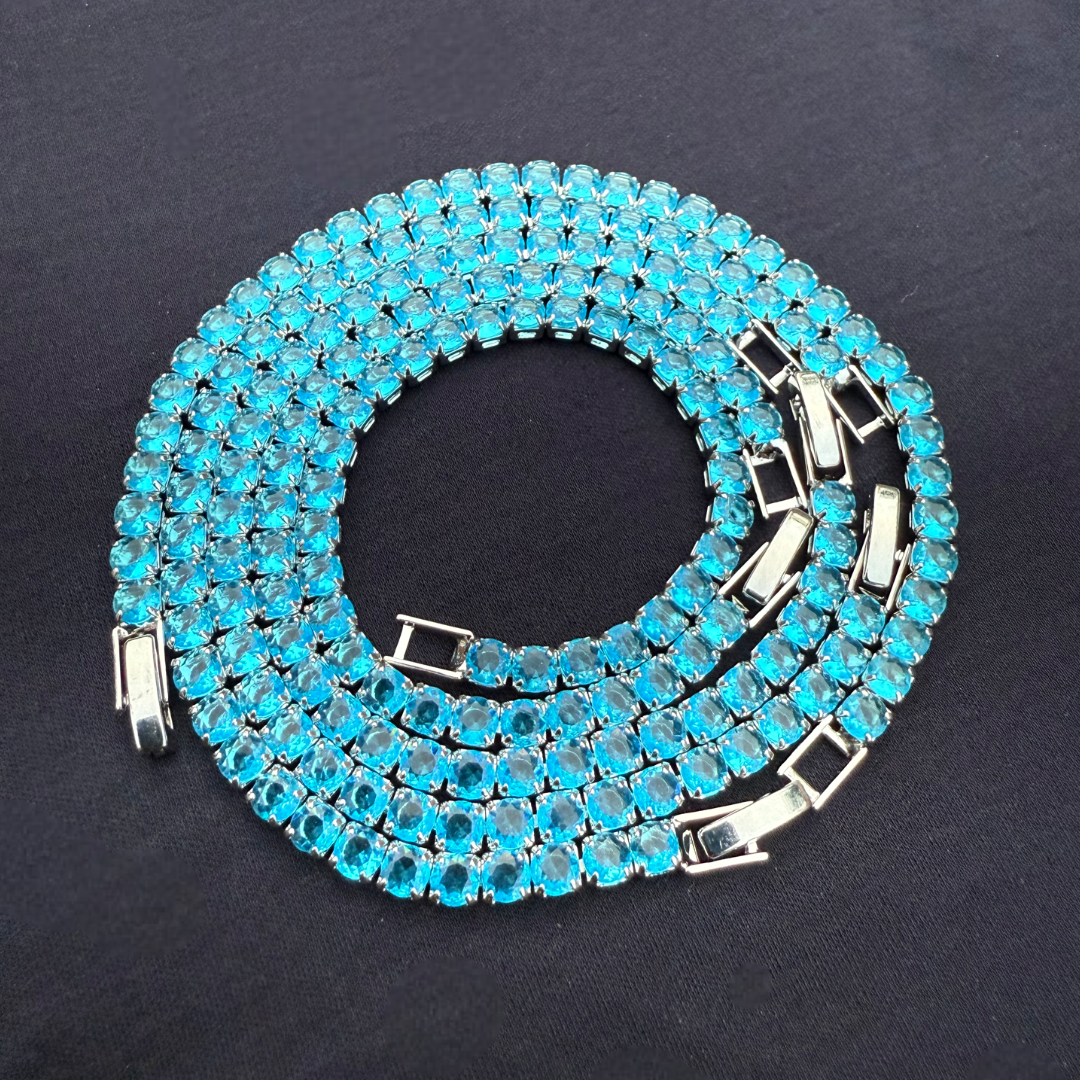 4mm Cubic Tennis Bracelet - Ice Blue
