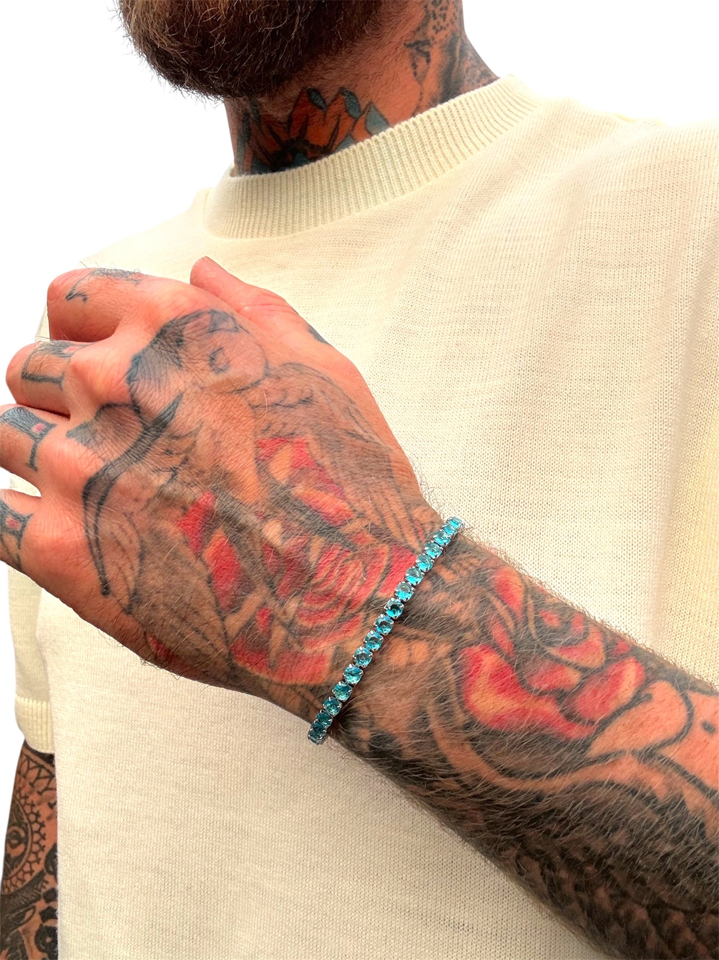4mm Cubic Tennis Bracelet - Ice Blue