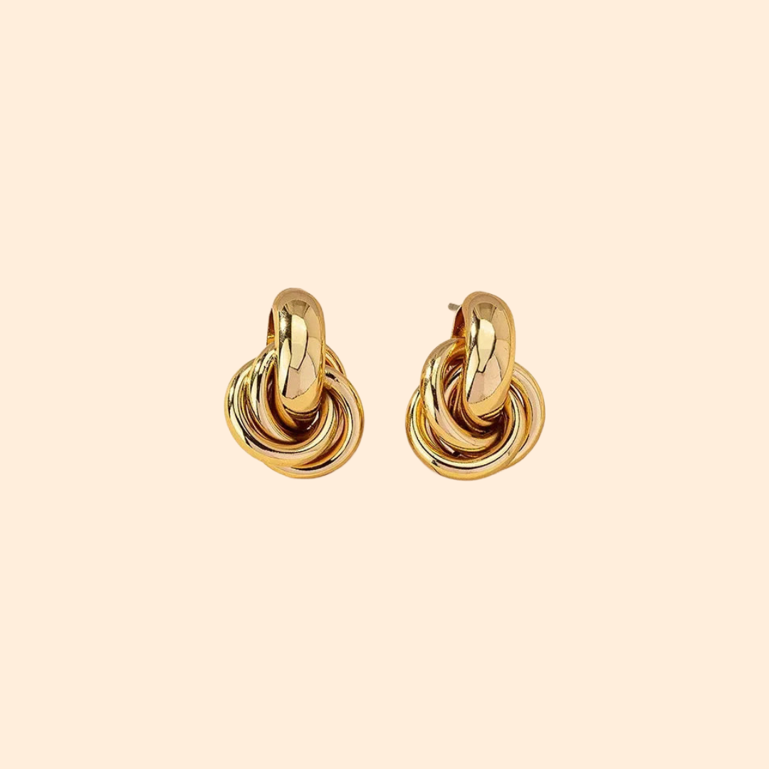Knot Earrings Gold