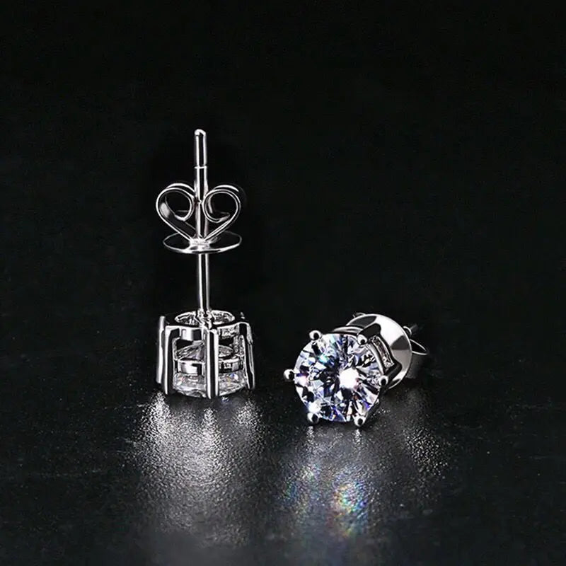Moissanite Stud Earrings 0.1 - 1.0ct
