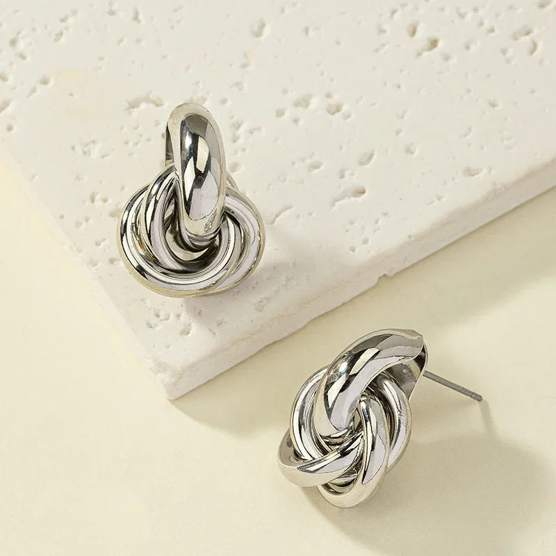 Knot Earrings Silver