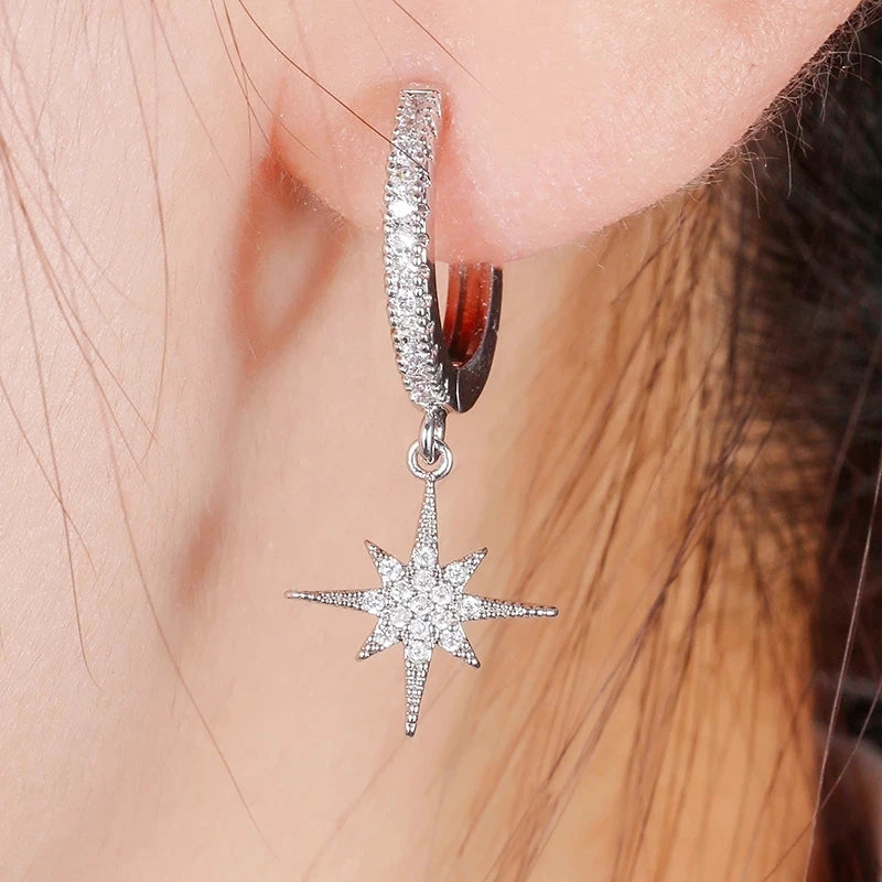 Moon & Star Earrings Gold or Silver