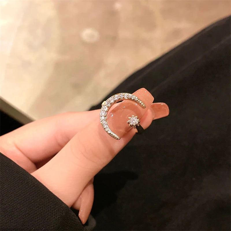 Moon and Star Ring