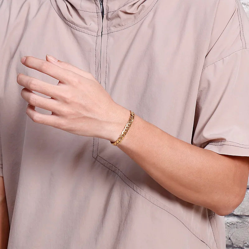 4/5/7mm Snake Bracelet - Gold