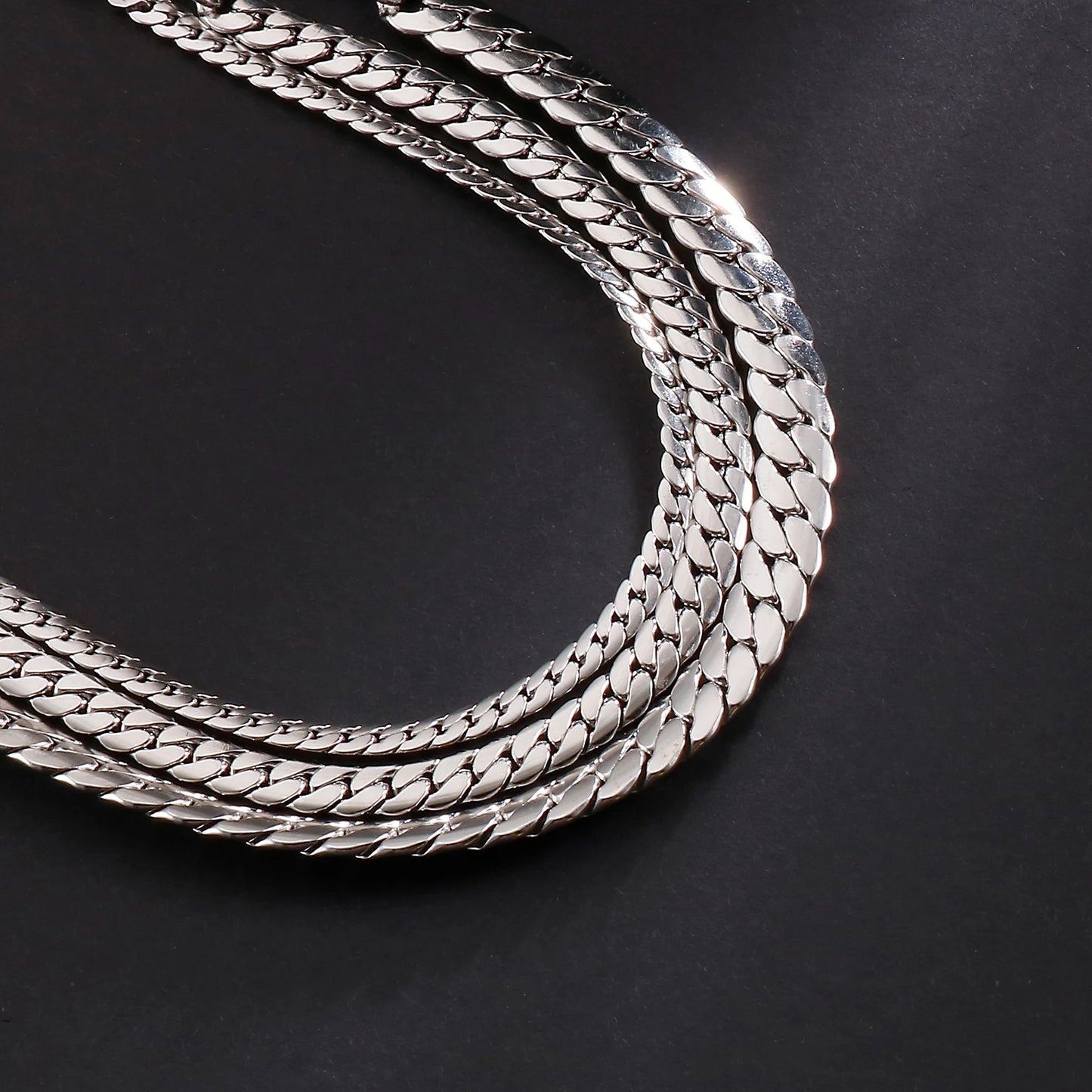 4/5/7mm Snake Bracelet - Silver