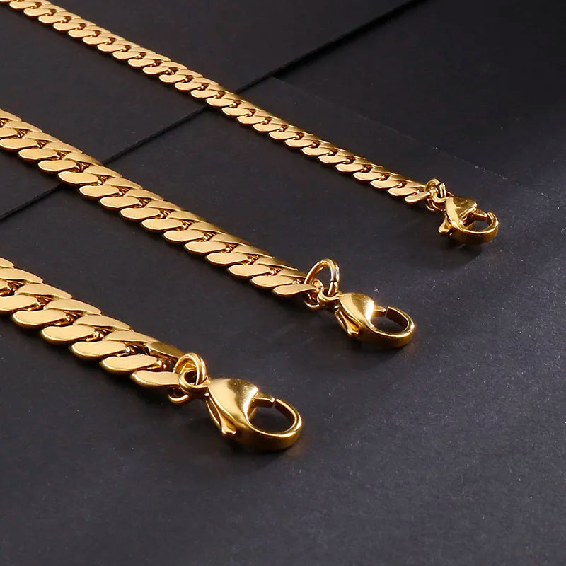 4/5/7mm Snake Bracelet - Gold