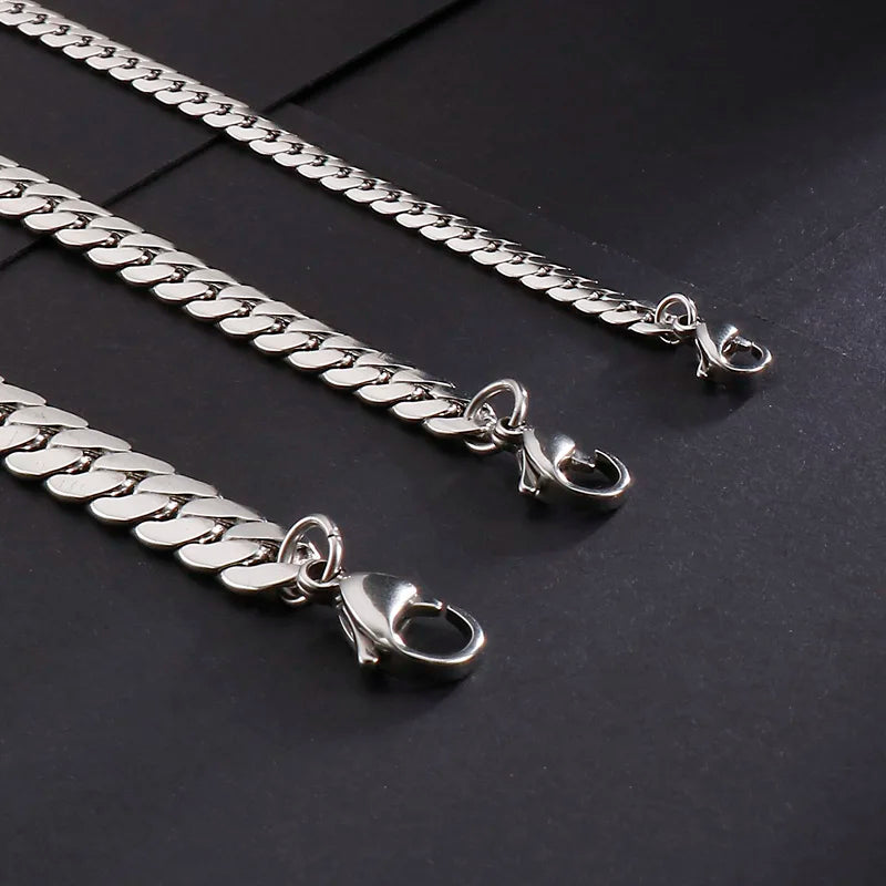 4/5/7mm Snake Bracelet - Silver