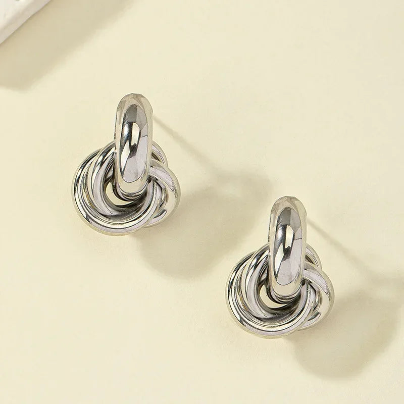 Knot Earrings Silver
