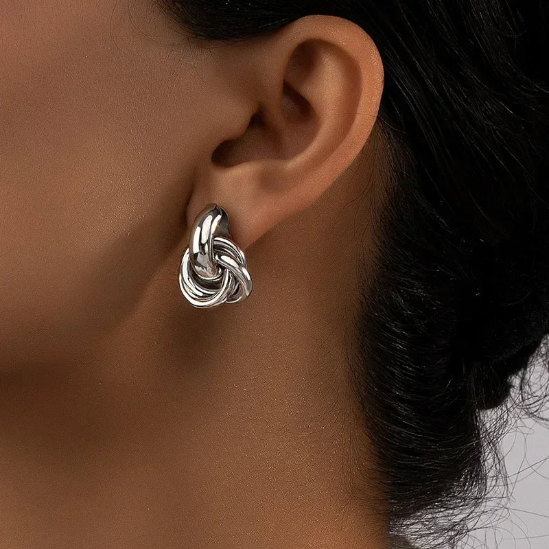 Knot Earrings Silver