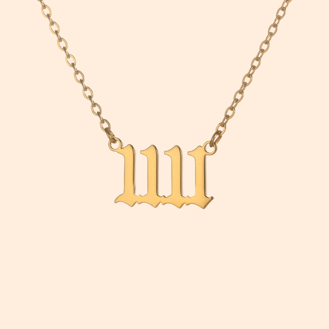 11:11 Angel Number Necklace Gold spiritual jewlery for women