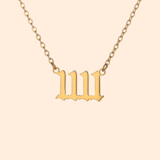 11:11 Angel Number Necklace Gold spiritual jewlery for women