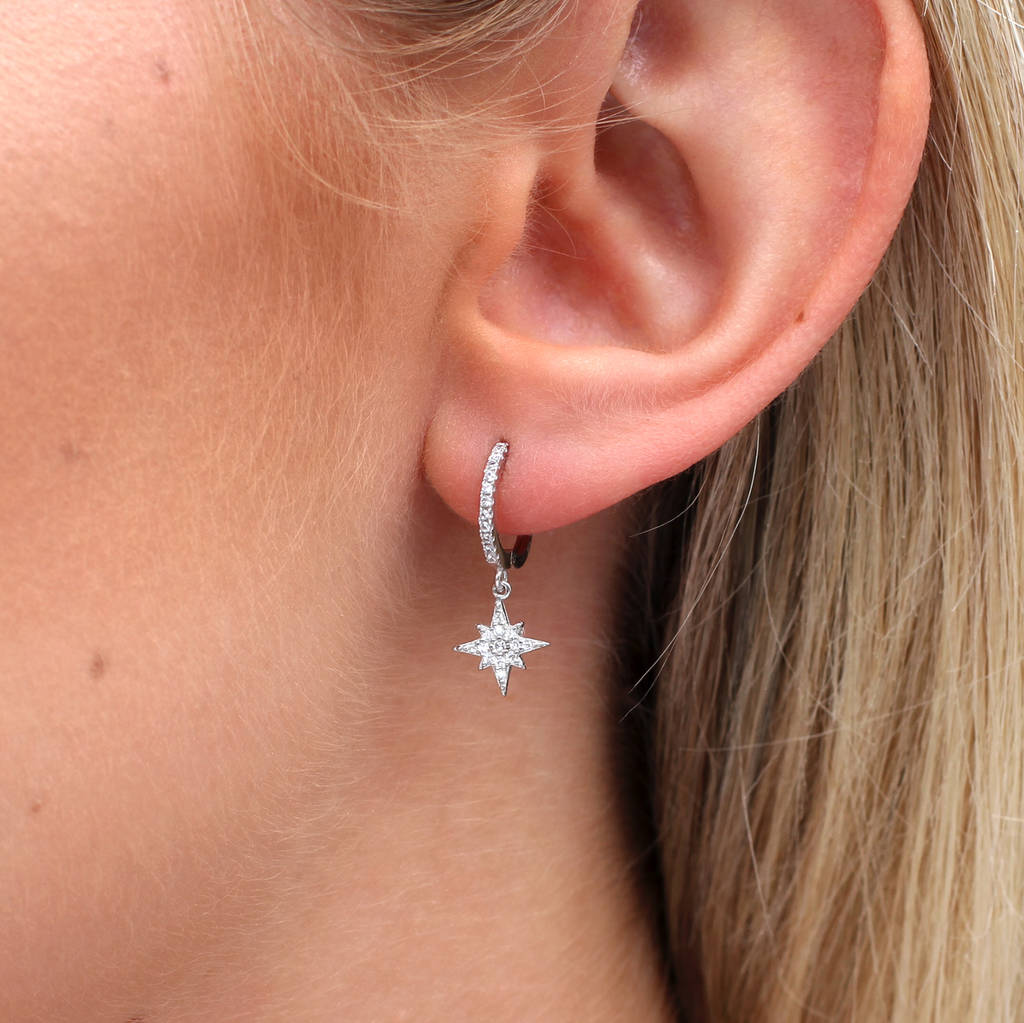 Moon & Star Earrings Gold or Silver