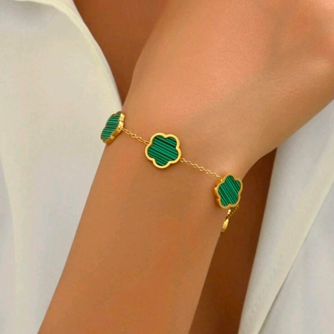 Forrest Green Clover Bracelet