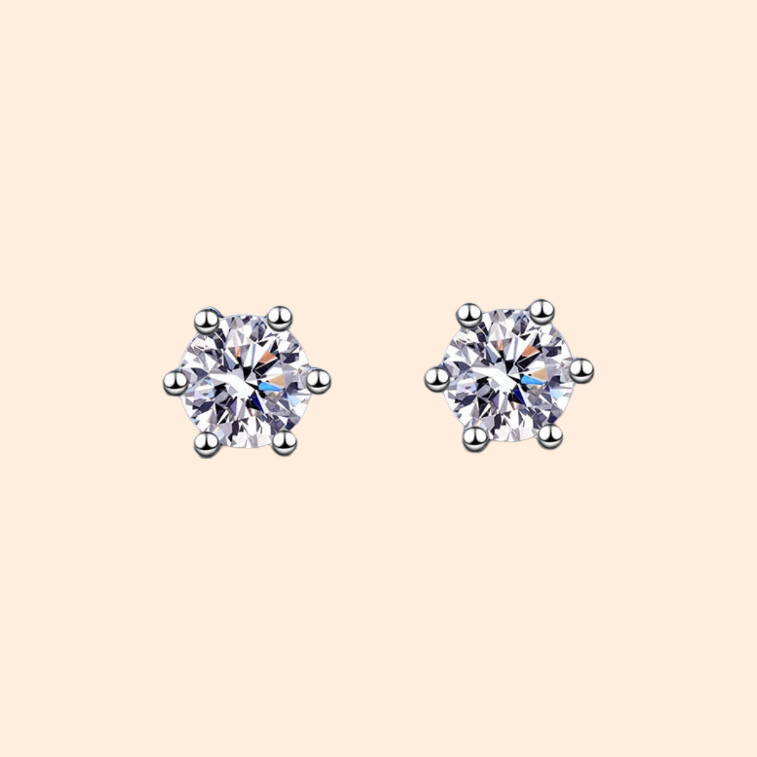 Moissanite stud earrings premium diamond alternative women's jewelry