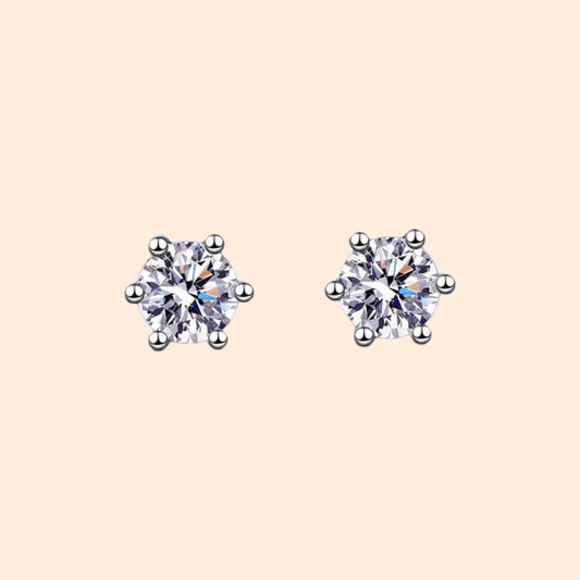 Moissanite stud earrings premium diamond alternative women's jewelry