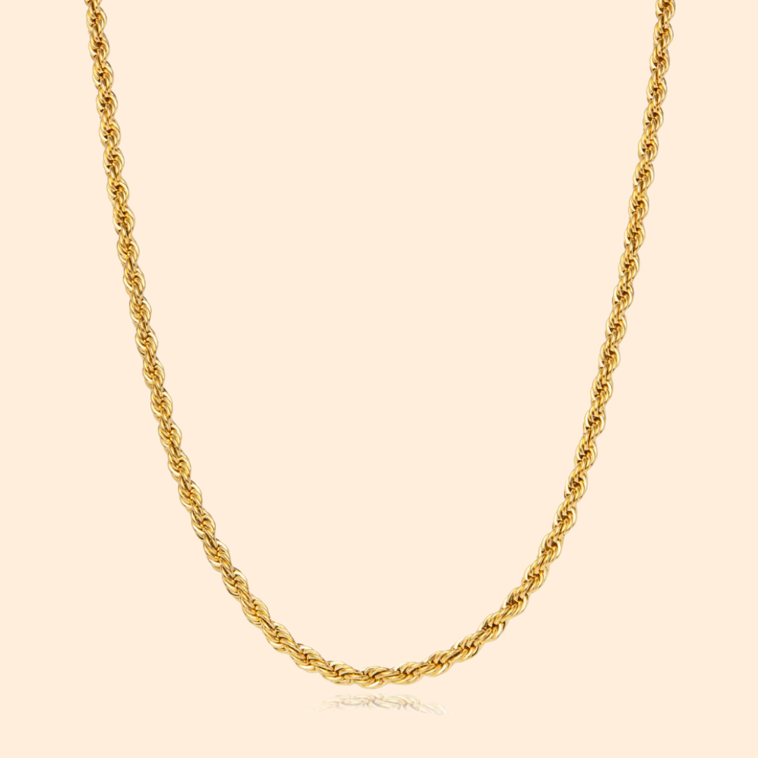 4mm Gold Rope Necklace