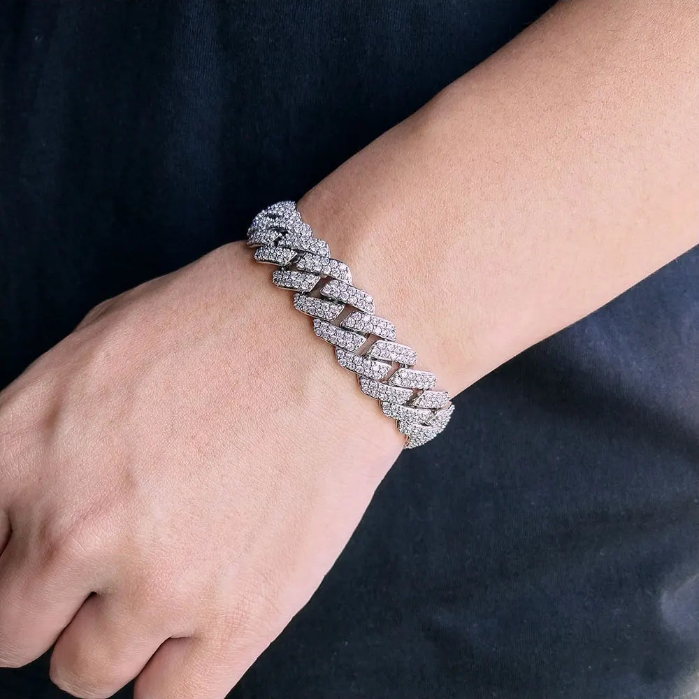 Cuban chain bracelet mens stainless steel luxury jewelry