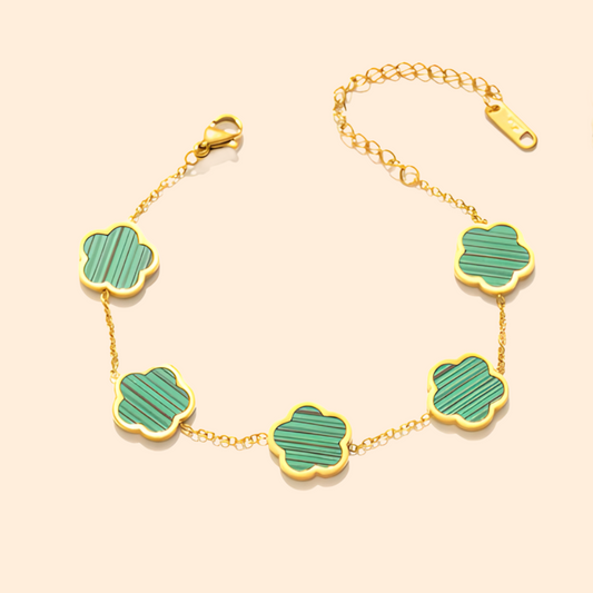 Forrest Green Clover Bracelet