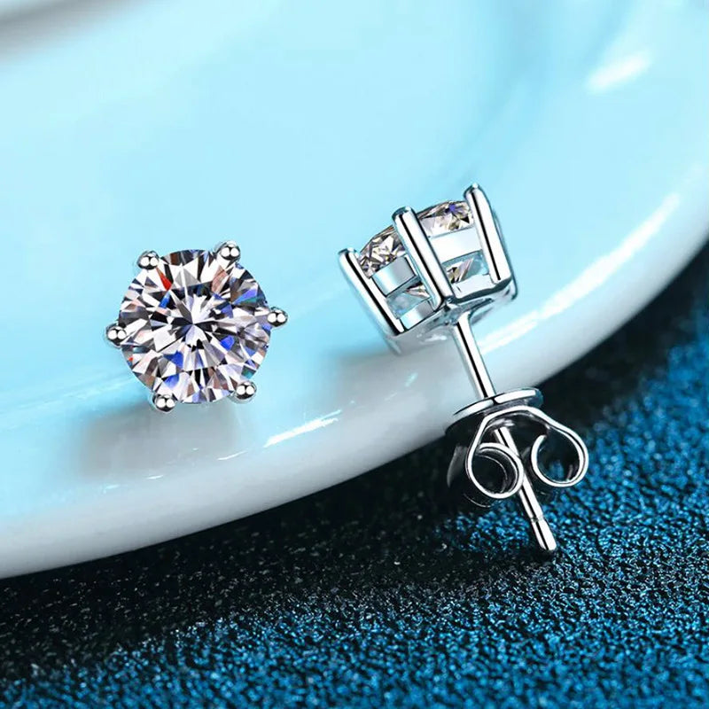 Moissanite Stud Earrings 0.1 - 1.0ct