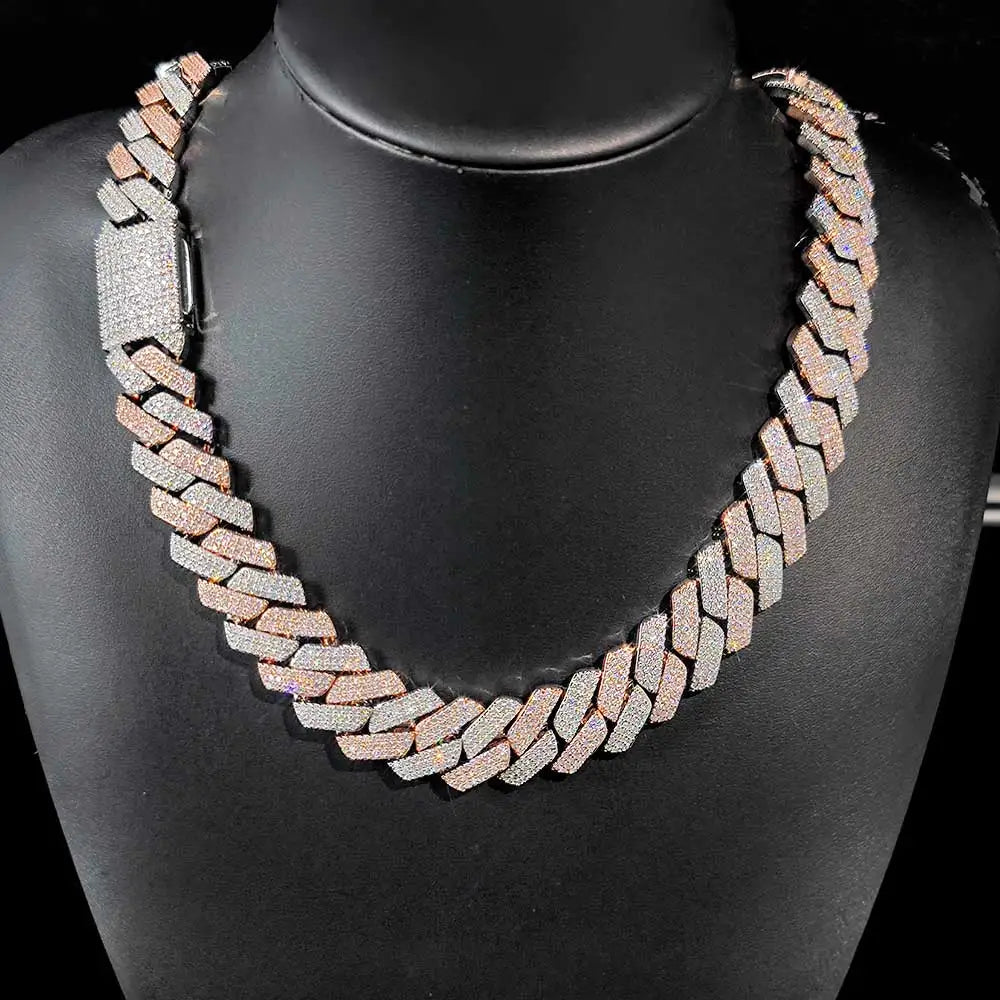 20mm Cuban Chain - Rose Gold & Silver