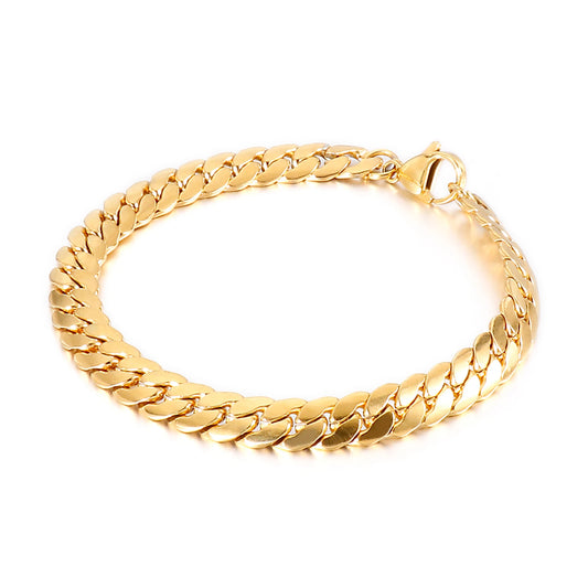 4/5/7mm Snake Bracelet - Gold