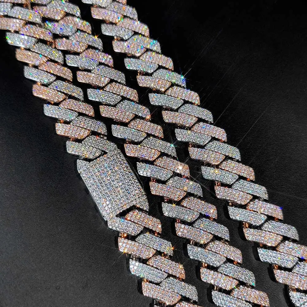 20mm Cuban Chain - Rose Gold & Silver